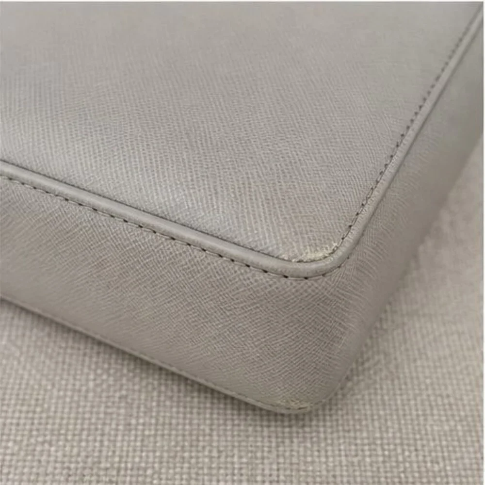 Charcoal Saffiano Crossbody Bag